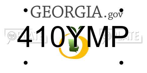 410YMP Georgia License Plate