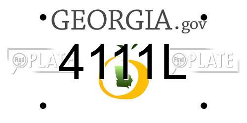 4111L Georgia License Plate
