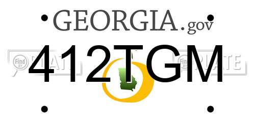 412TGM Georgia License Plate
