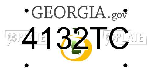 4132TC Georgia License Plate