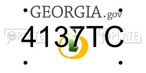 4137TC Georgia License Plate