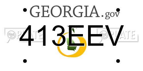413EEV Georgia License Plate