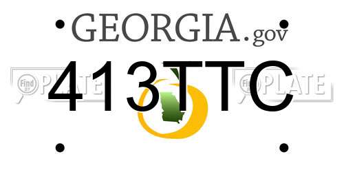 413TTC Georgia License Plate