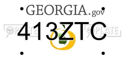 413ZTC Georgia License Plate