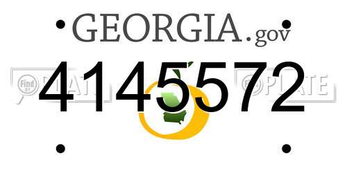 4145572 Georgia License Plate