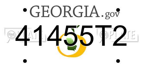 41455T2 Georgia License Plate