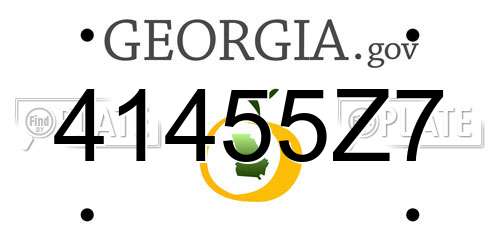 41455Z7 Georgia License Plate