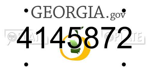 4145872 Georgia License Plate