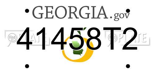 41458T2 Georgia License Plate