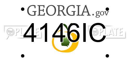 4146IC Georgia License Plate