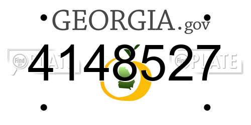 4148527 Georgia License Plate