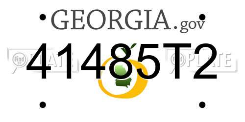 41485T2 Georgia License Plate