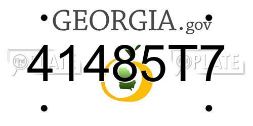 41485T7 Georgia License Plate