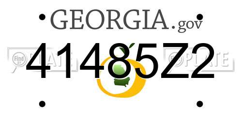 41485Z2 Georgia License Plate