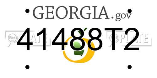 41488T2 Georgia License Plate