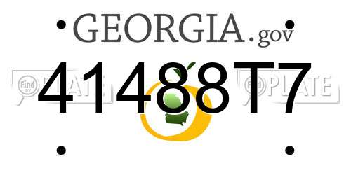 41488T7 Georgia License Plate