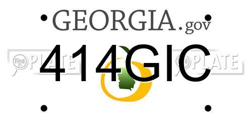 414GIC Georgia License Plate