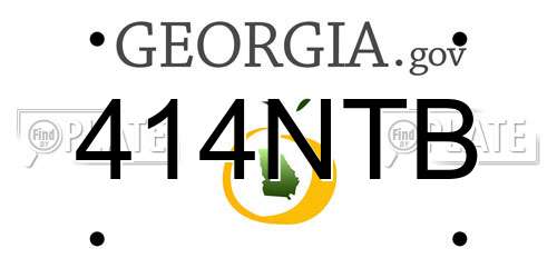 414NTB Georgia License Plate