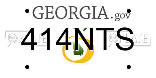 414NTS Georgia License Plate