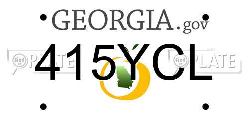 415YCL Georgia License Plate
