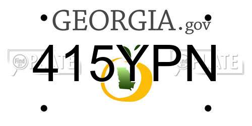 415YPN Georgia License Plate