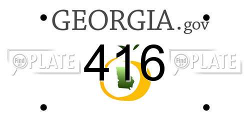 416 Georgia License Plate