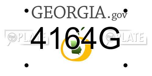 4164G Georgia License Plate