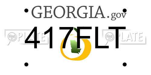 417FLT Georgia License Plate