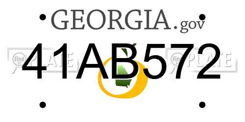 41AB572 Georgia License Plate