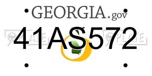 41AS572 Georgia License Plate