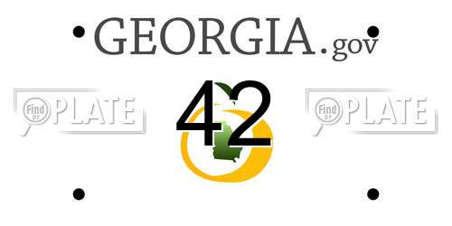 42 Georgia License Plate