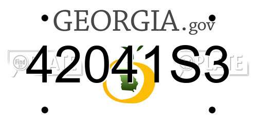 42041S3 Georgia License Plate