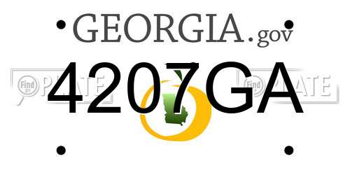 4207GA Georgia License Plate