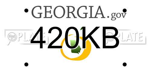 420KB Georgia License Plate