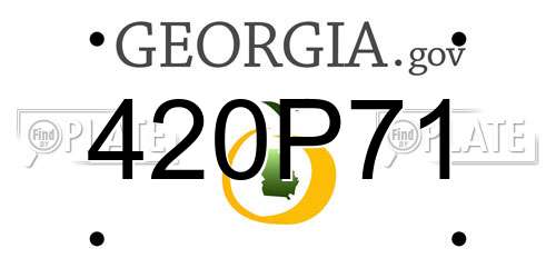 420P71 Georgia License Plate