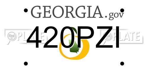 420PZI Georgia License Plate