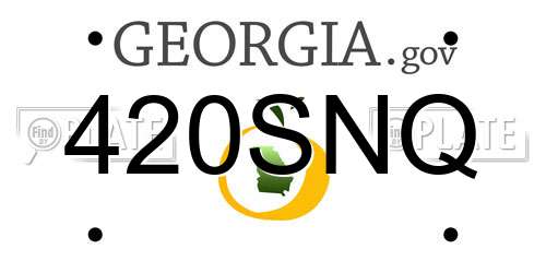 420SNQ Georgia License Plate