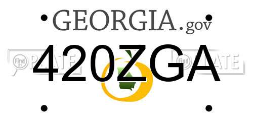 420ZGA Georgia License Plate