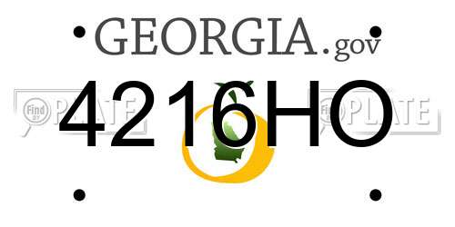 4216HO Georgia License Plate