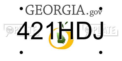 421HDJ Georgia License Plate