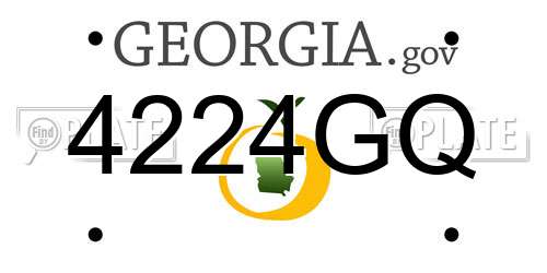 4224GQ Georgia License Plate