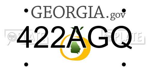 422AGQ Georgia License Plate