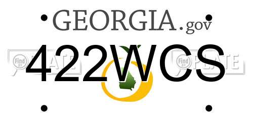 422WCS Georgia License Plate