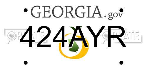 424AYR Georgia License Plate