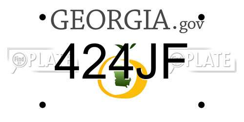 424JF Georgia License Plate