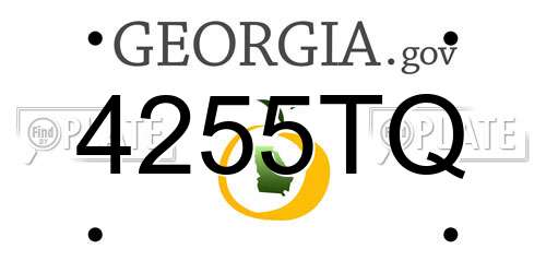 4255TQ Georgia License Plate