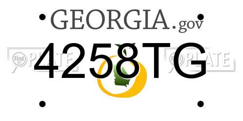4258TG Georgia License Plate