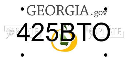 425BTO Georgia License Plate