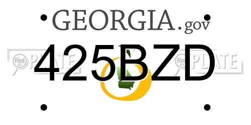 425BZD Georgia License Plate