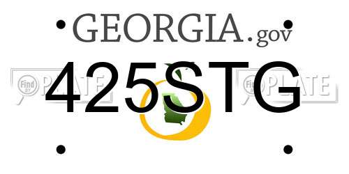 425STG Georgia License Plate